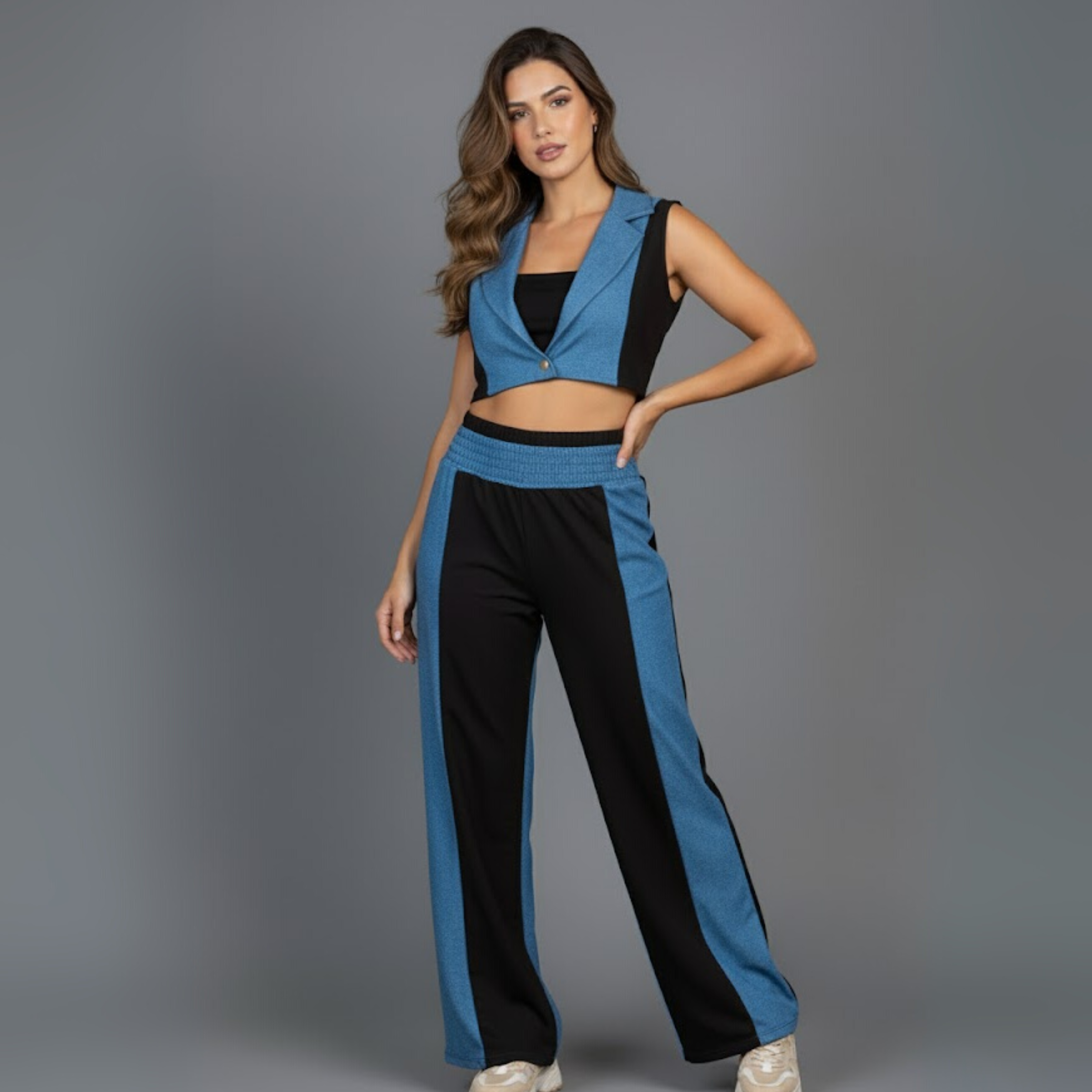 SET VIAJERO DENIM BICOLOR