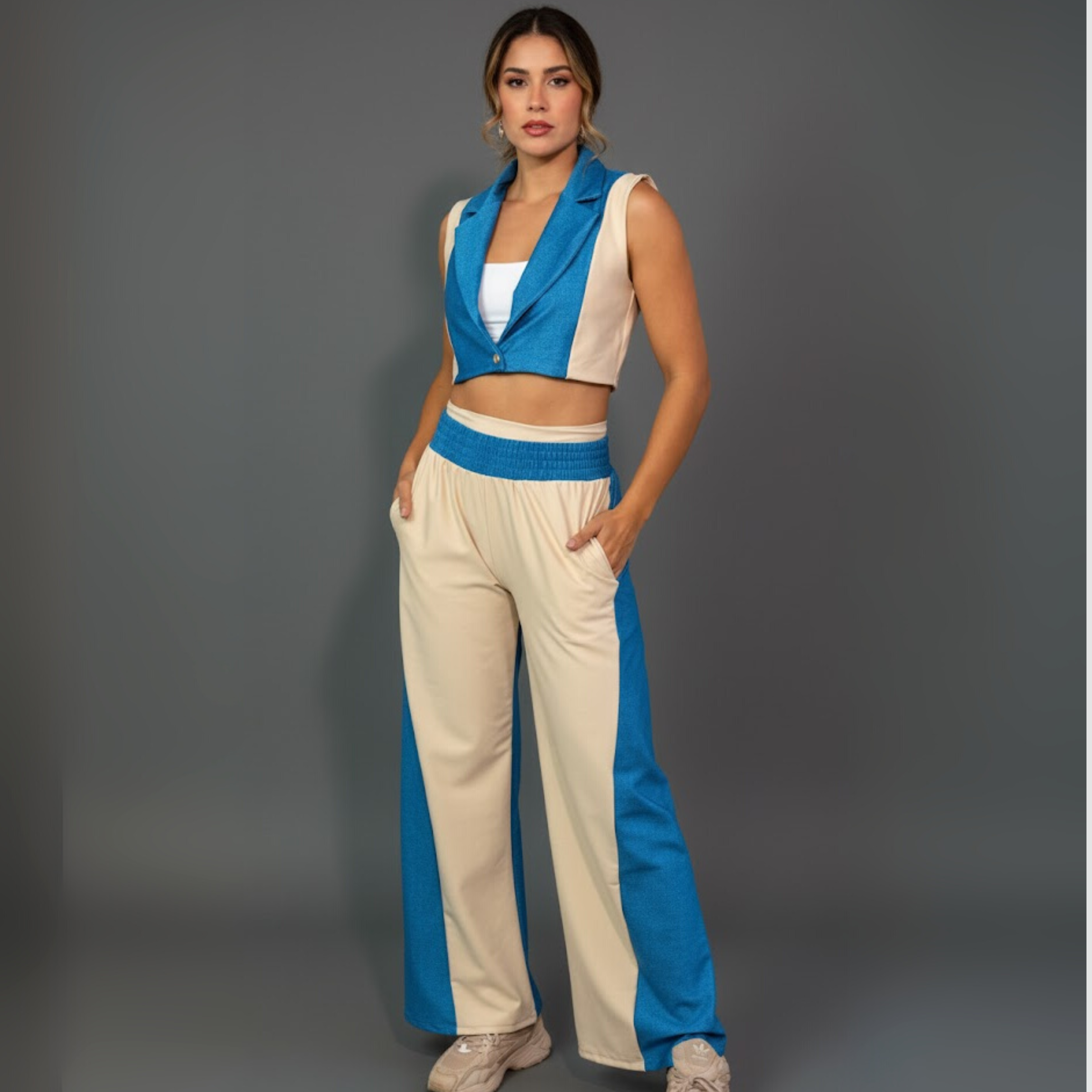 SET VIAJERO DENIM BICOLOR