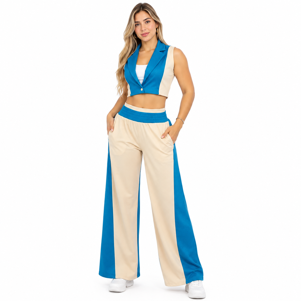 SET VIAJERO DENIM BICOLOR
