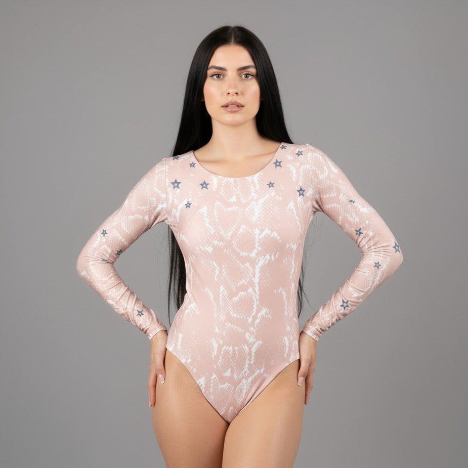 BODY MANGA LARGA ESTAMPADO