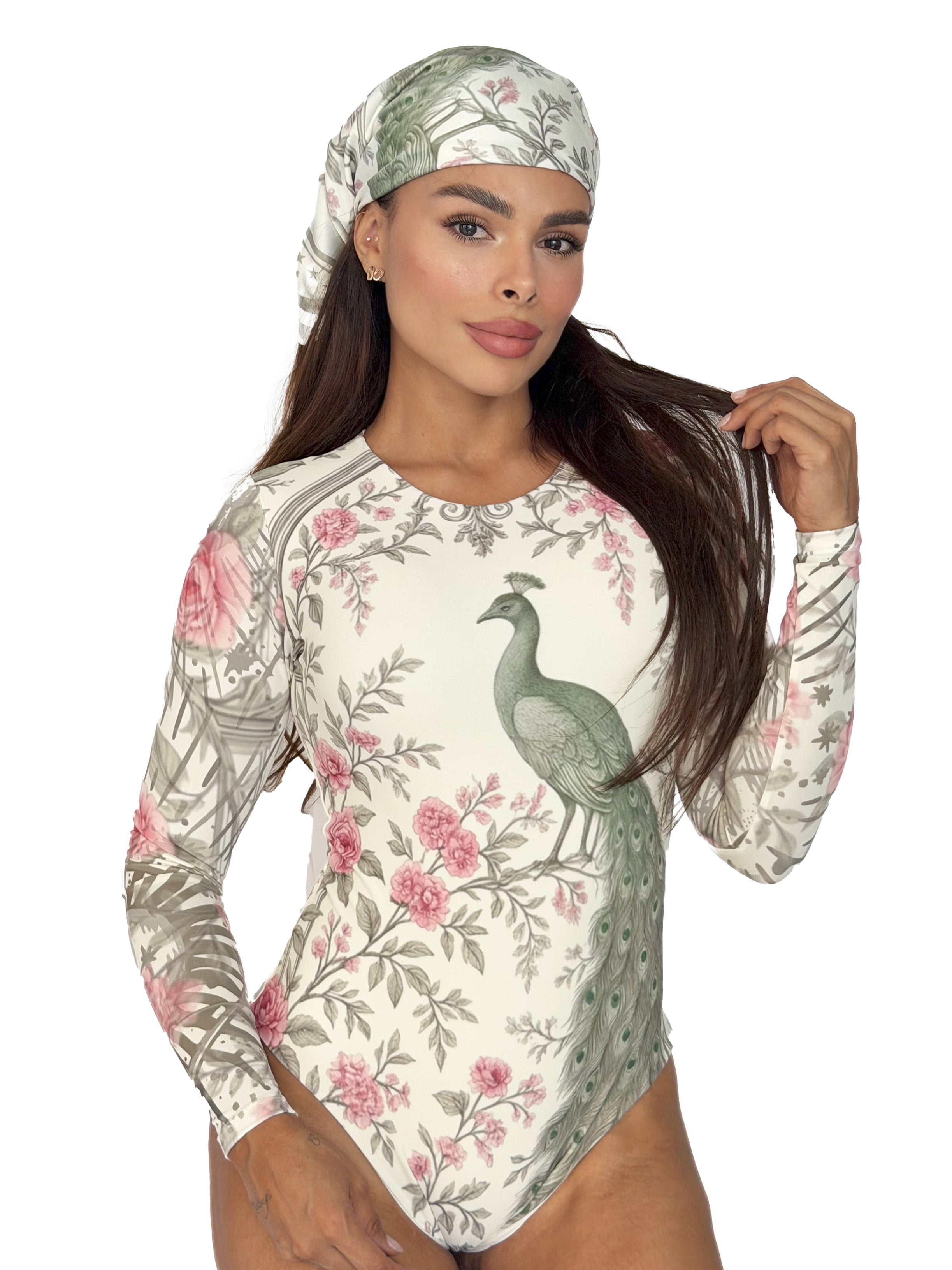 BODY MANGA LARGA PAVO REAL