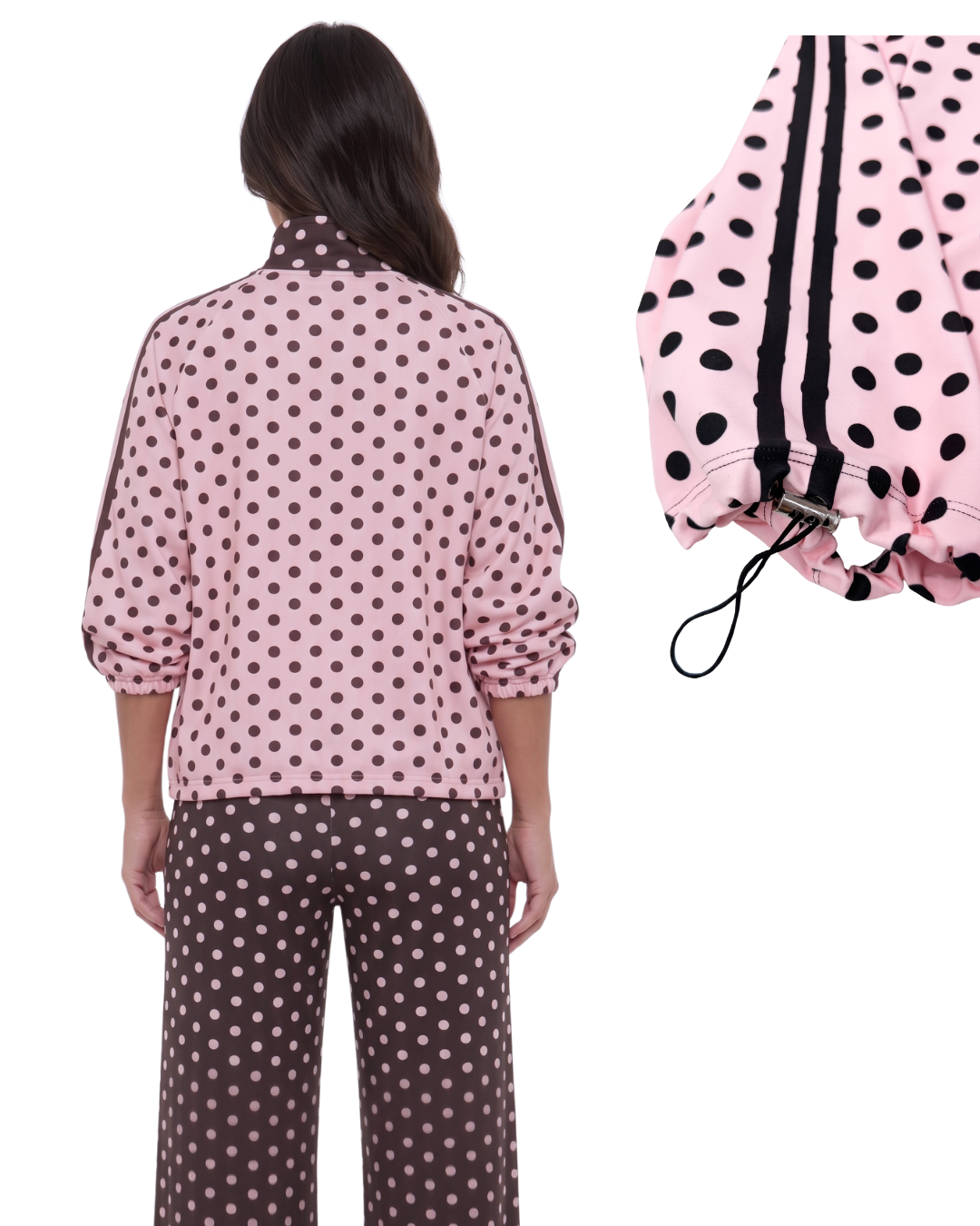 SET VIAJERO LUNARES ROSADO