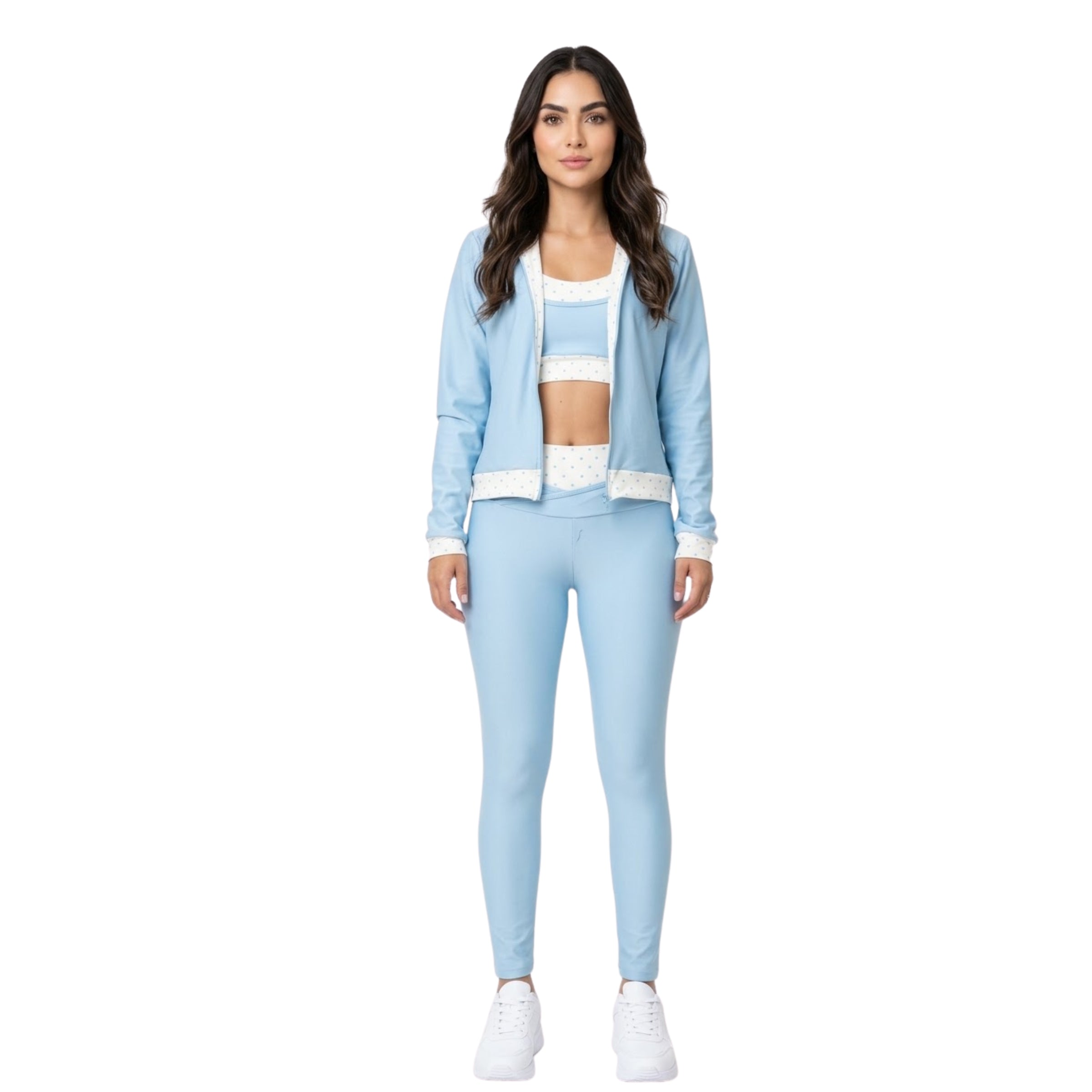 TRIO DEPORTIVO PUNTOS AZUL BEBE