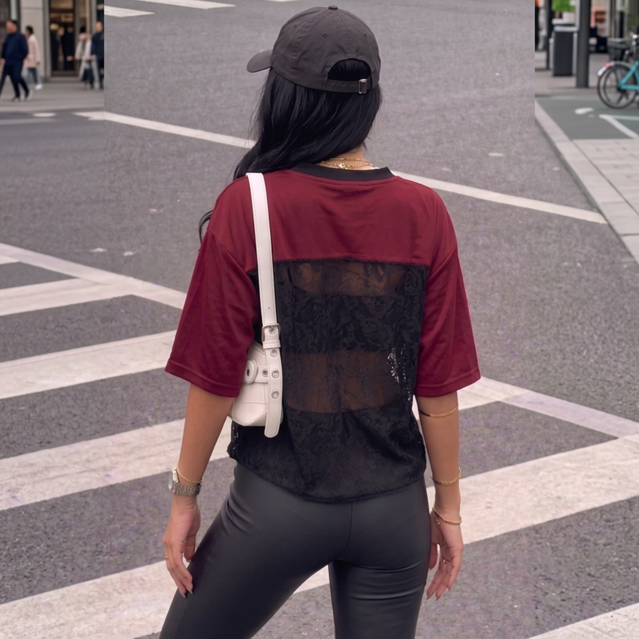 CAMISETA BEISBOLERA ENCAJE