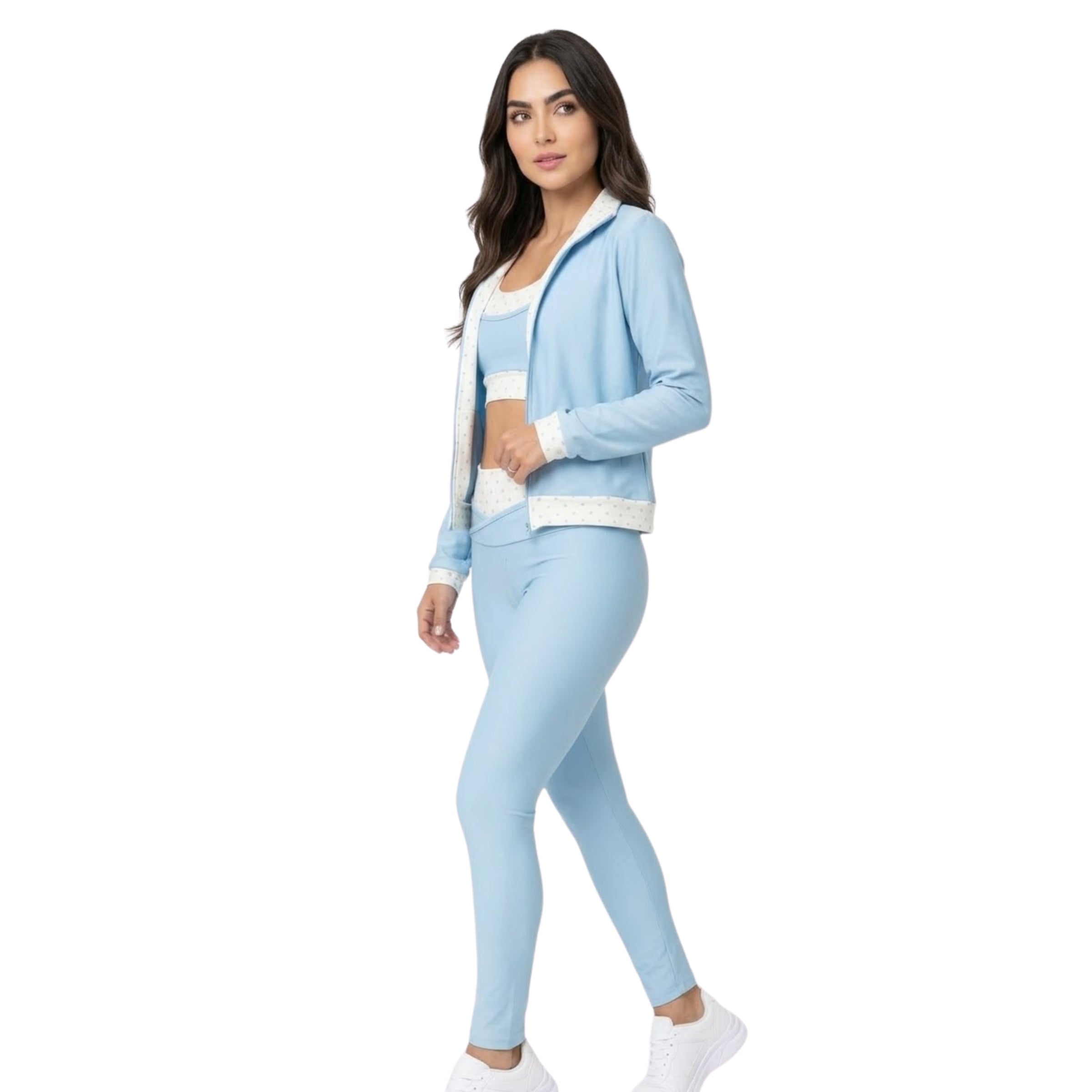 TRIO DEPORTIVO PUNTOS AZUL BEBE