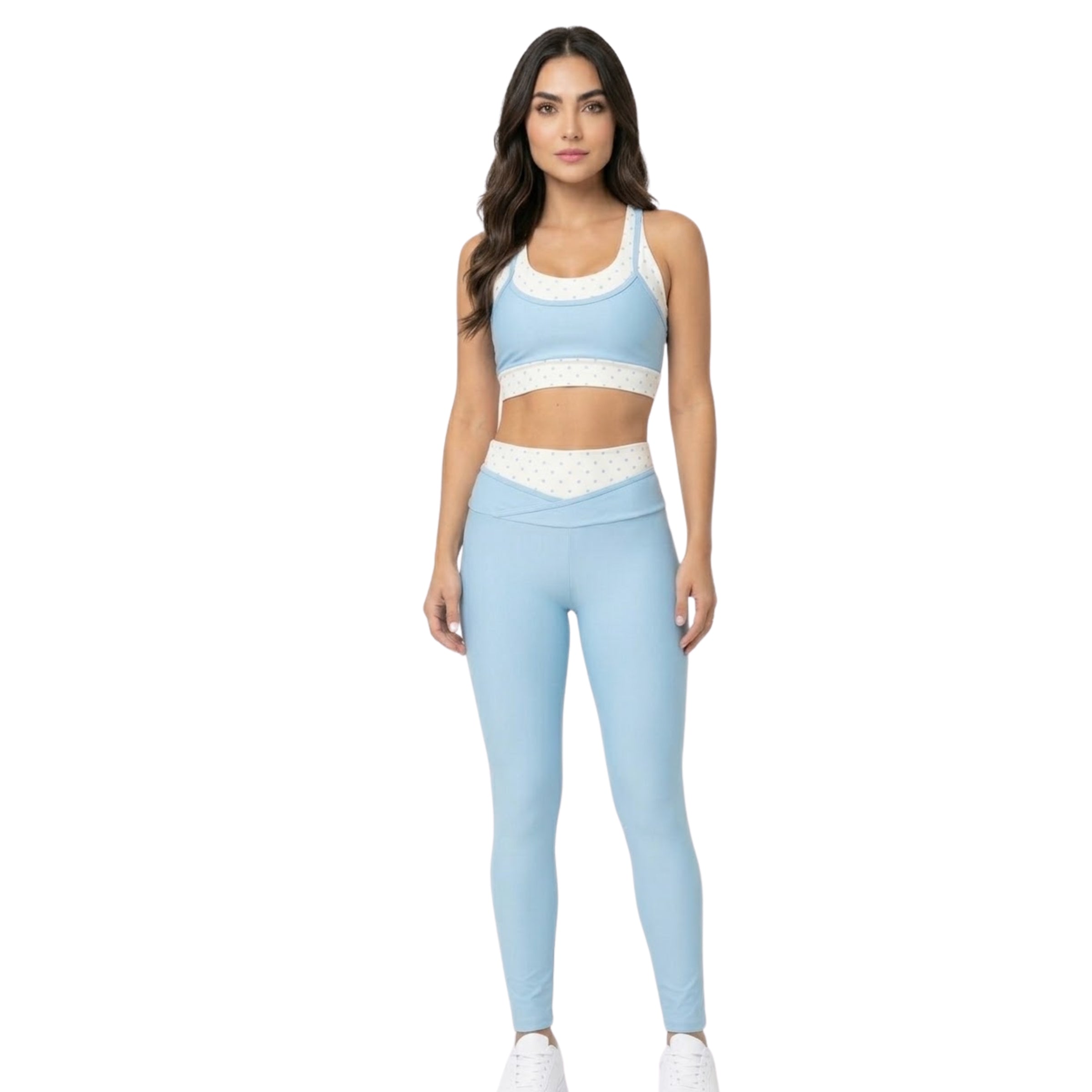 TRIO DEPORTIVO PUNTOS AZUL BEBE