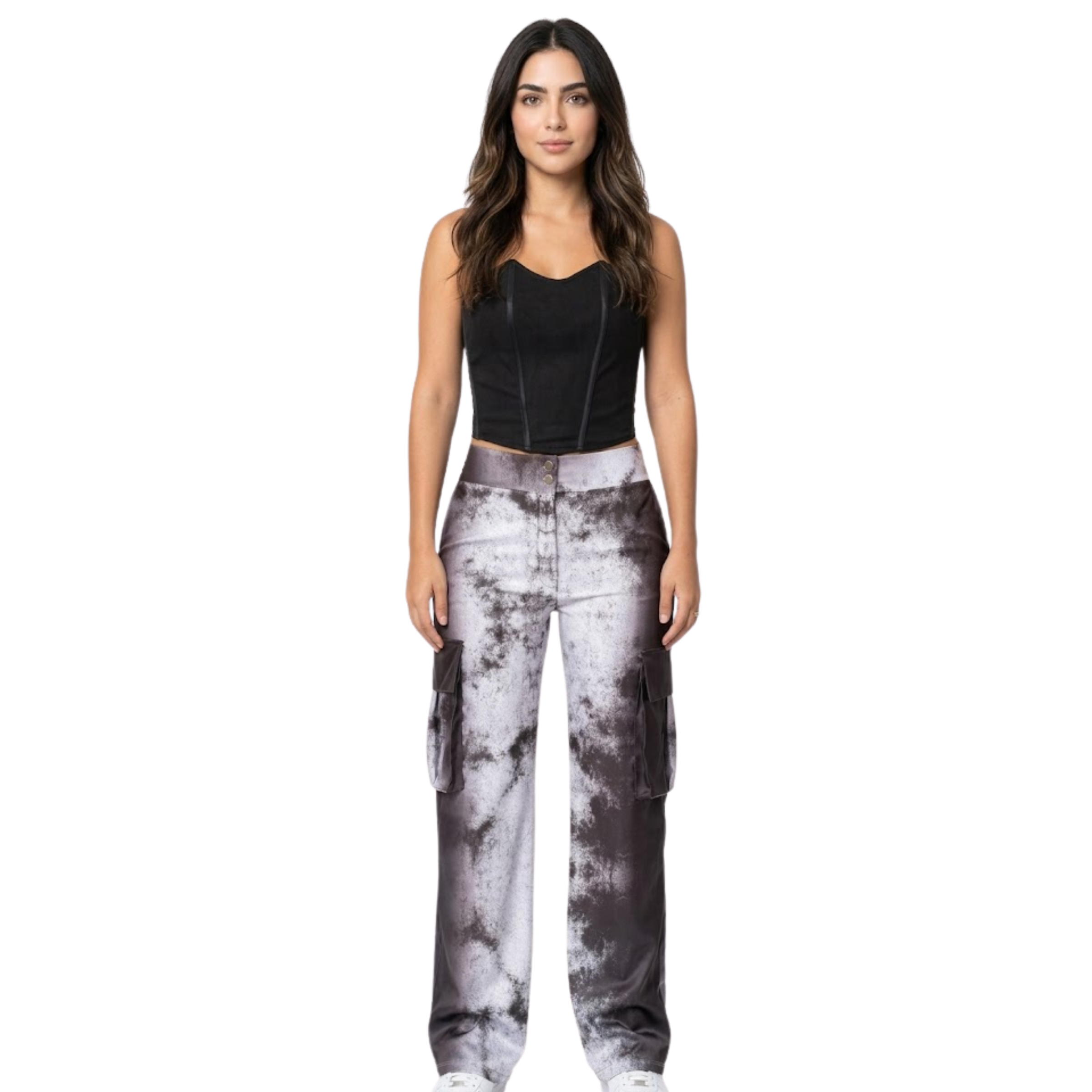 PANTALON CARGO AHUMADO