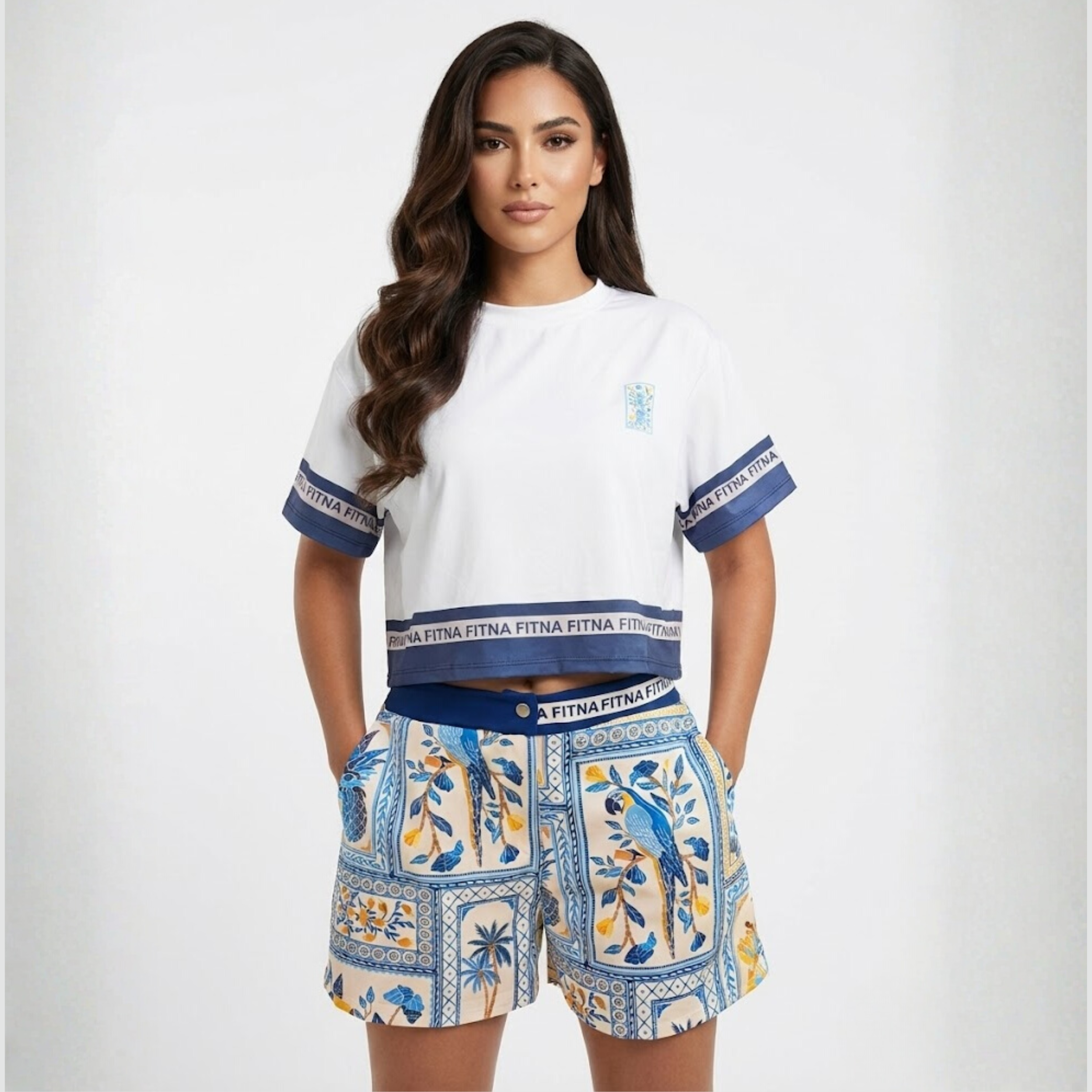 SET CAMISA Y SHORT AZULEJO