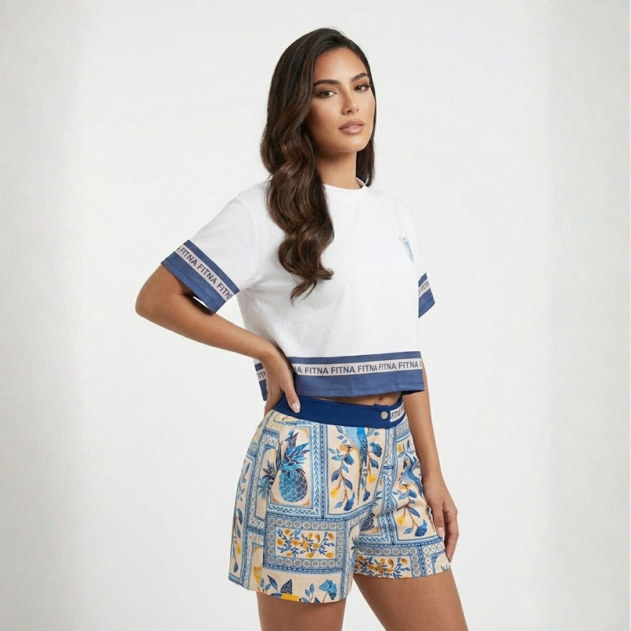 SET CAMISA Y SHORT AZULEJO