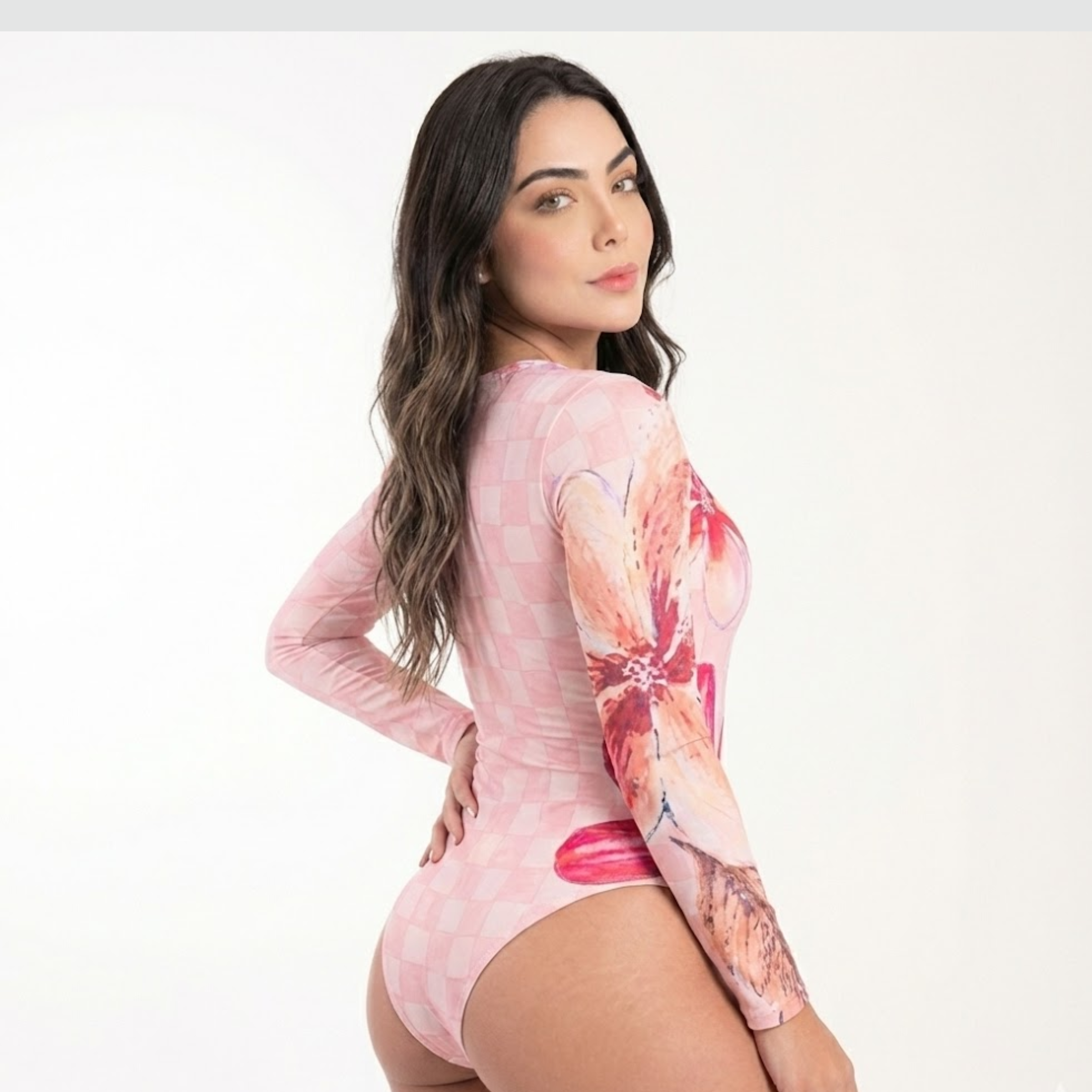 BODY MANGA LARGA FLOWER