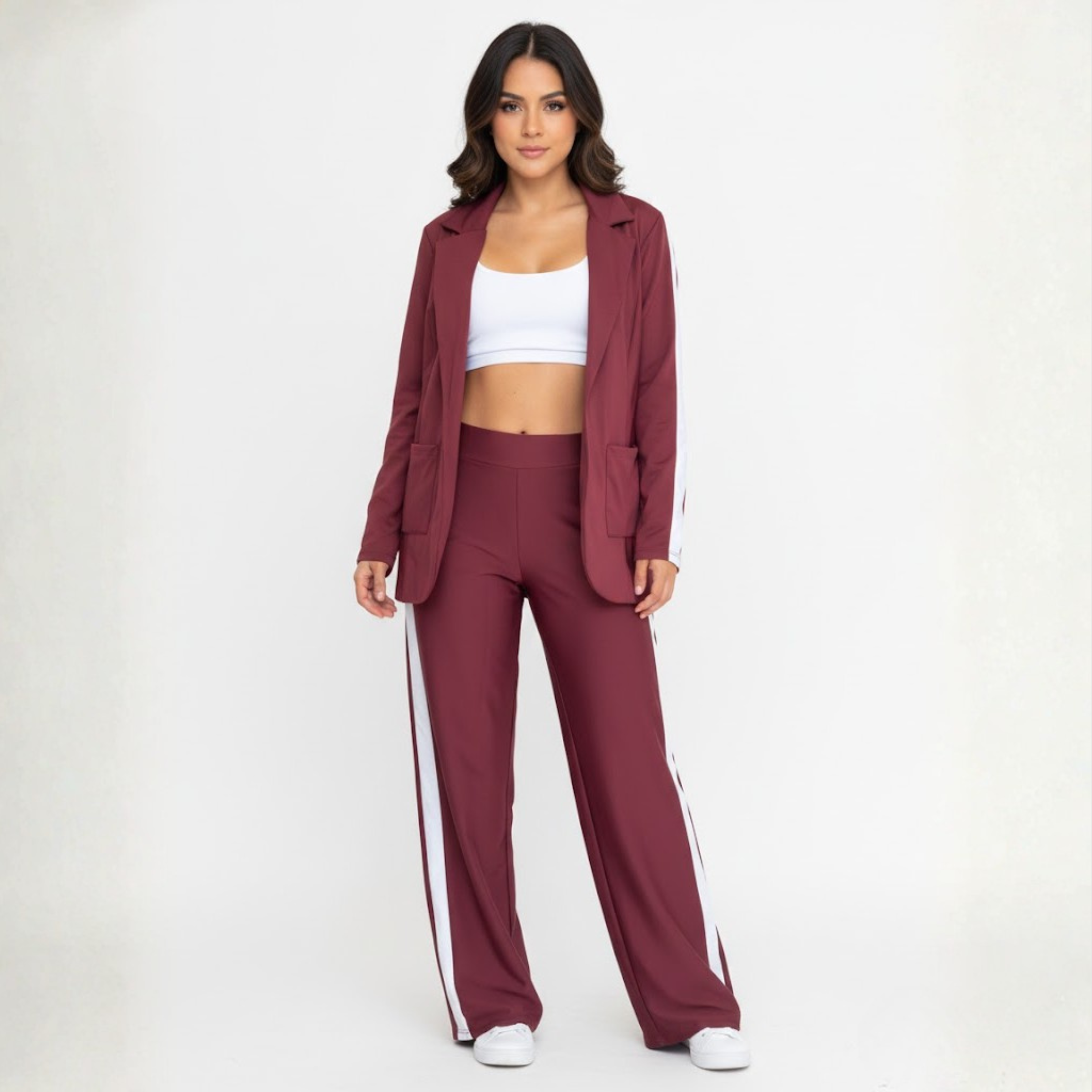 SET BLAZER Y PANTALÓN VINOTINTO