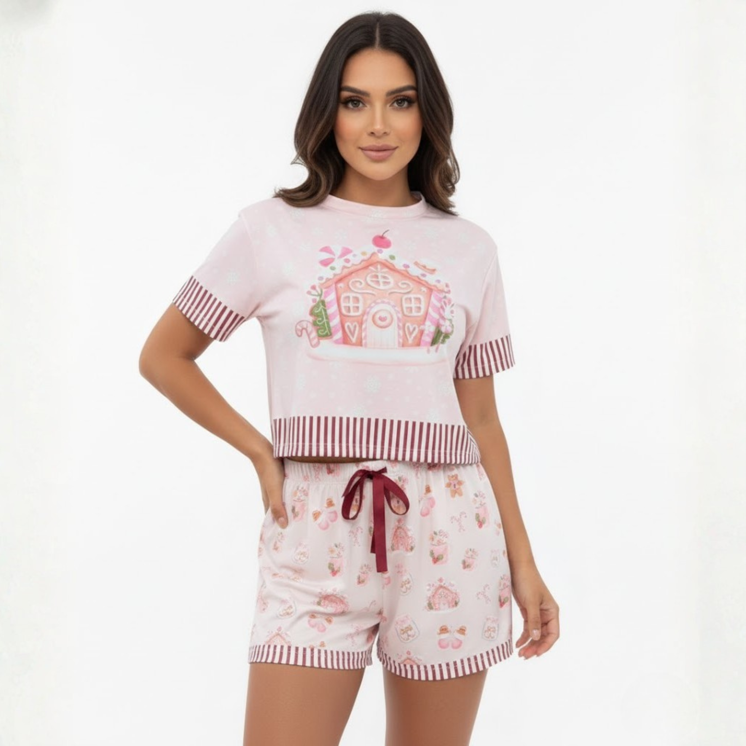 PIJAMA SHORT NAVIDEÑA