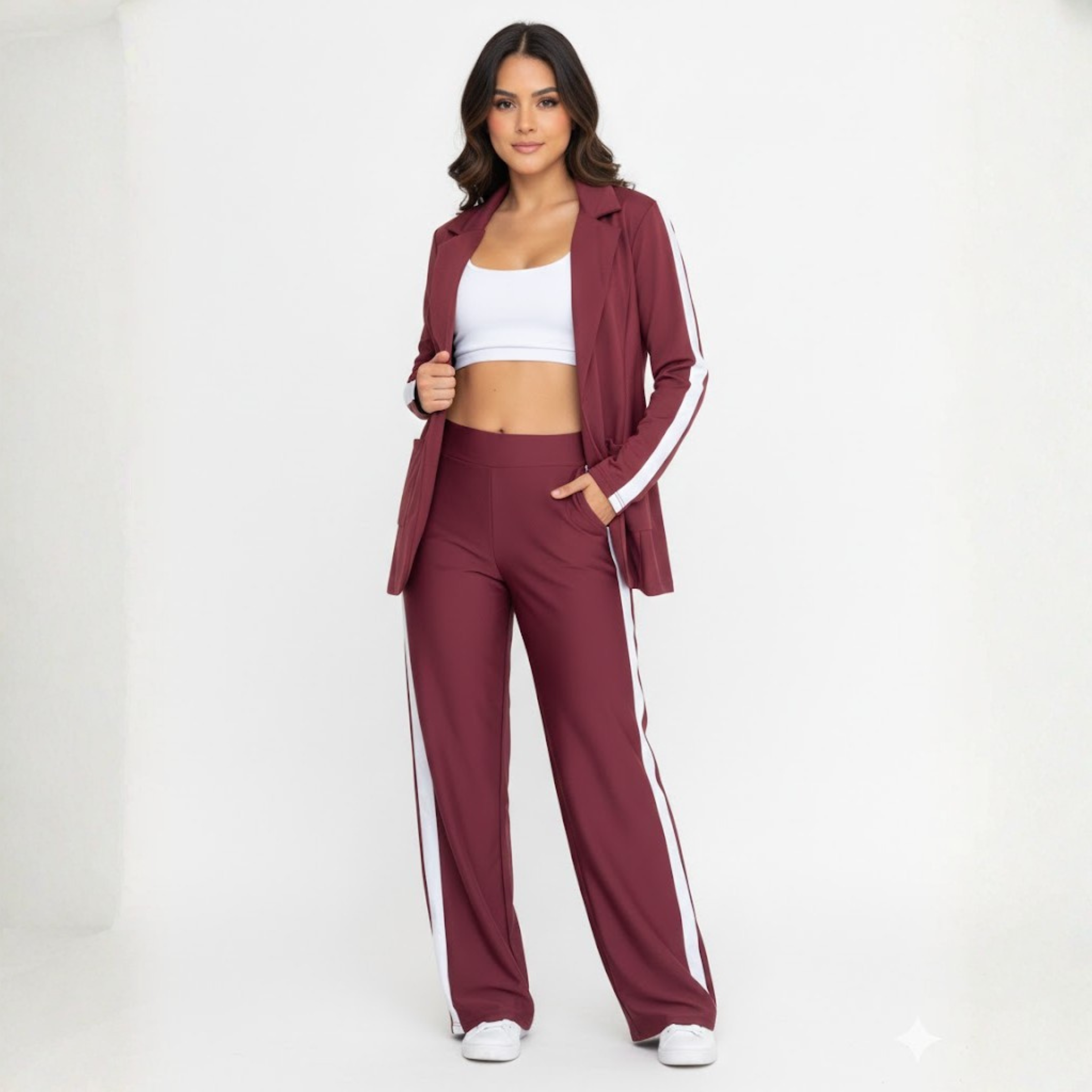 SET BLAZER Y PANTALÓN VINOTINTO