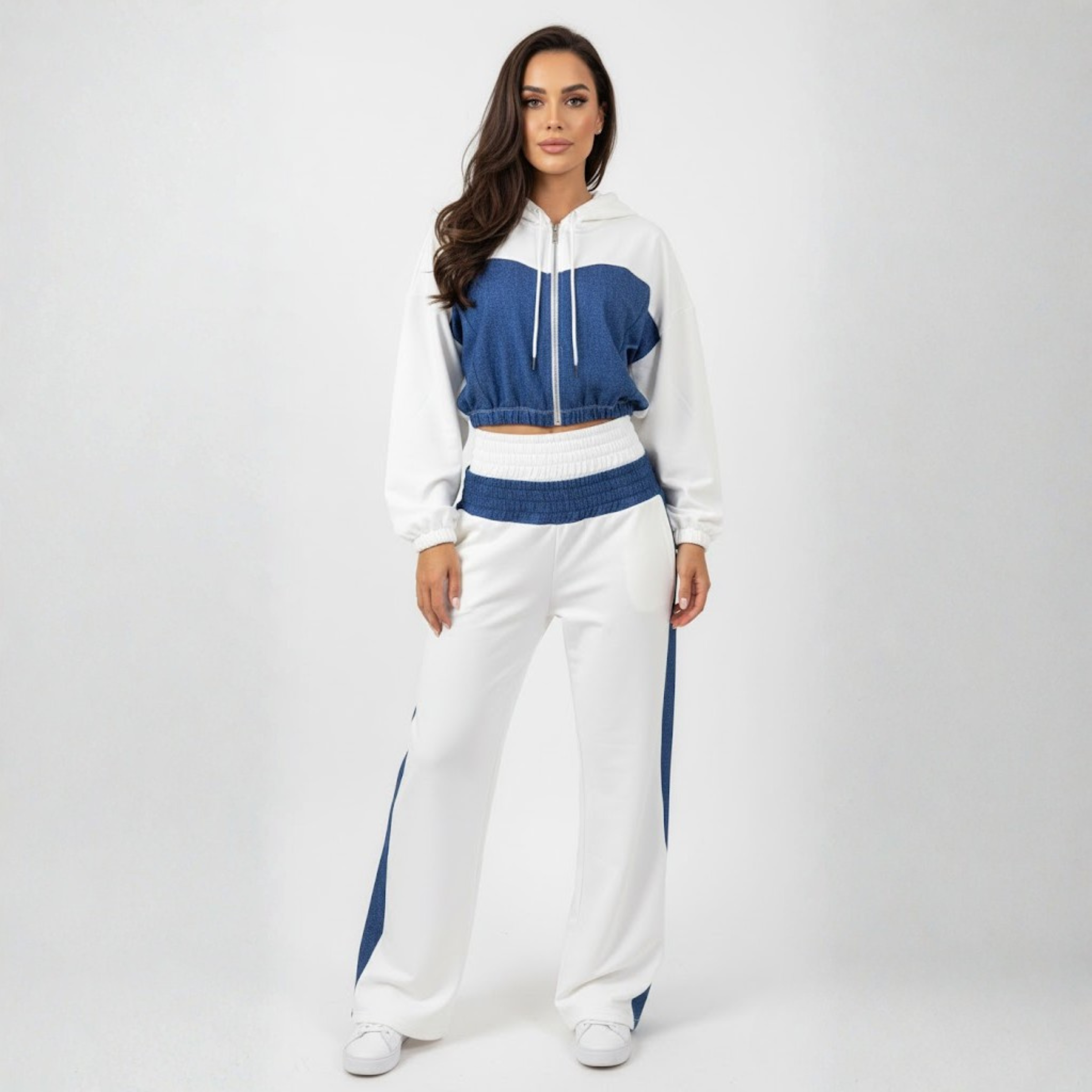 SET VIAJERO BICOLOR EN MEZCLILLA