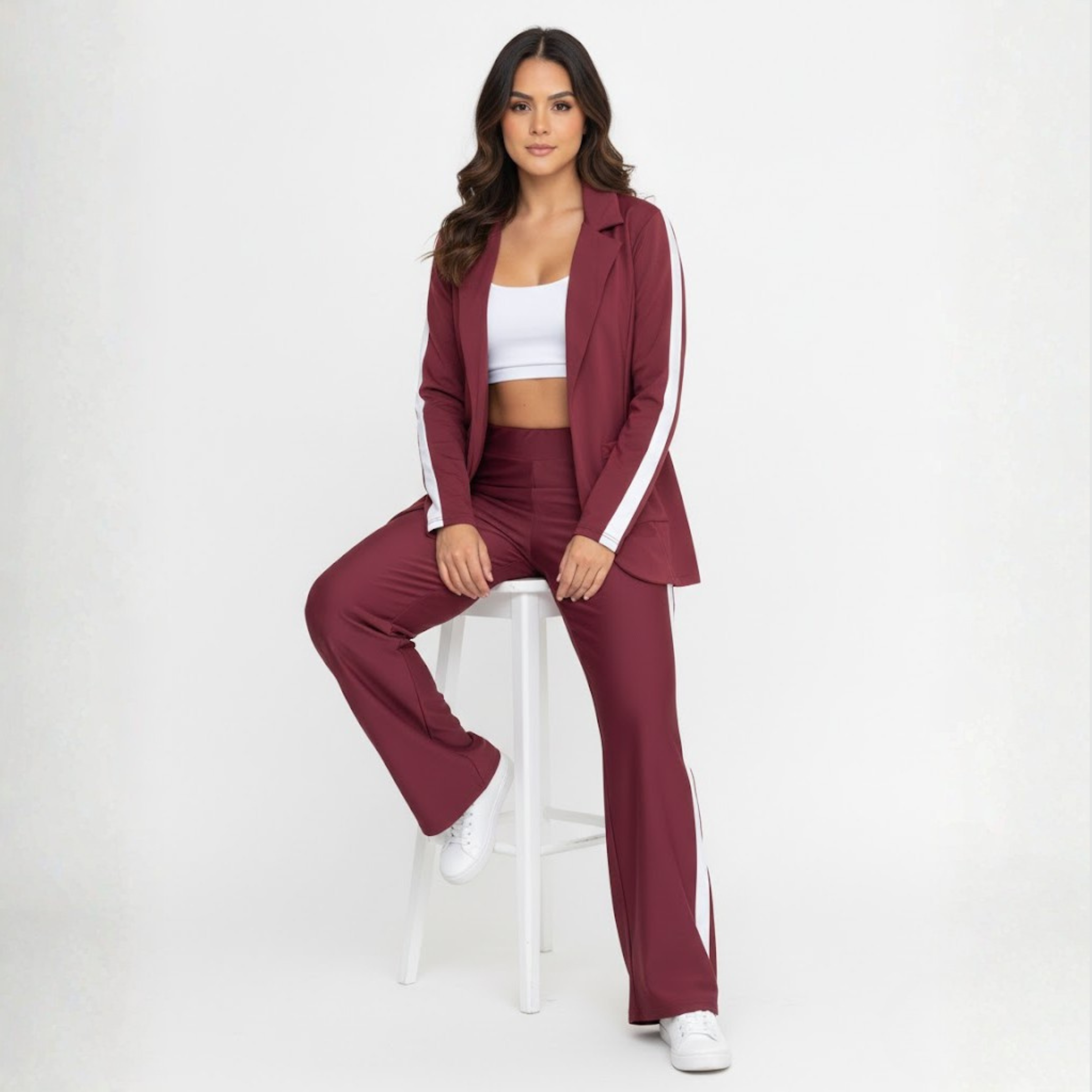 SET BLAZER Y PANTALÓN VINOTINTO