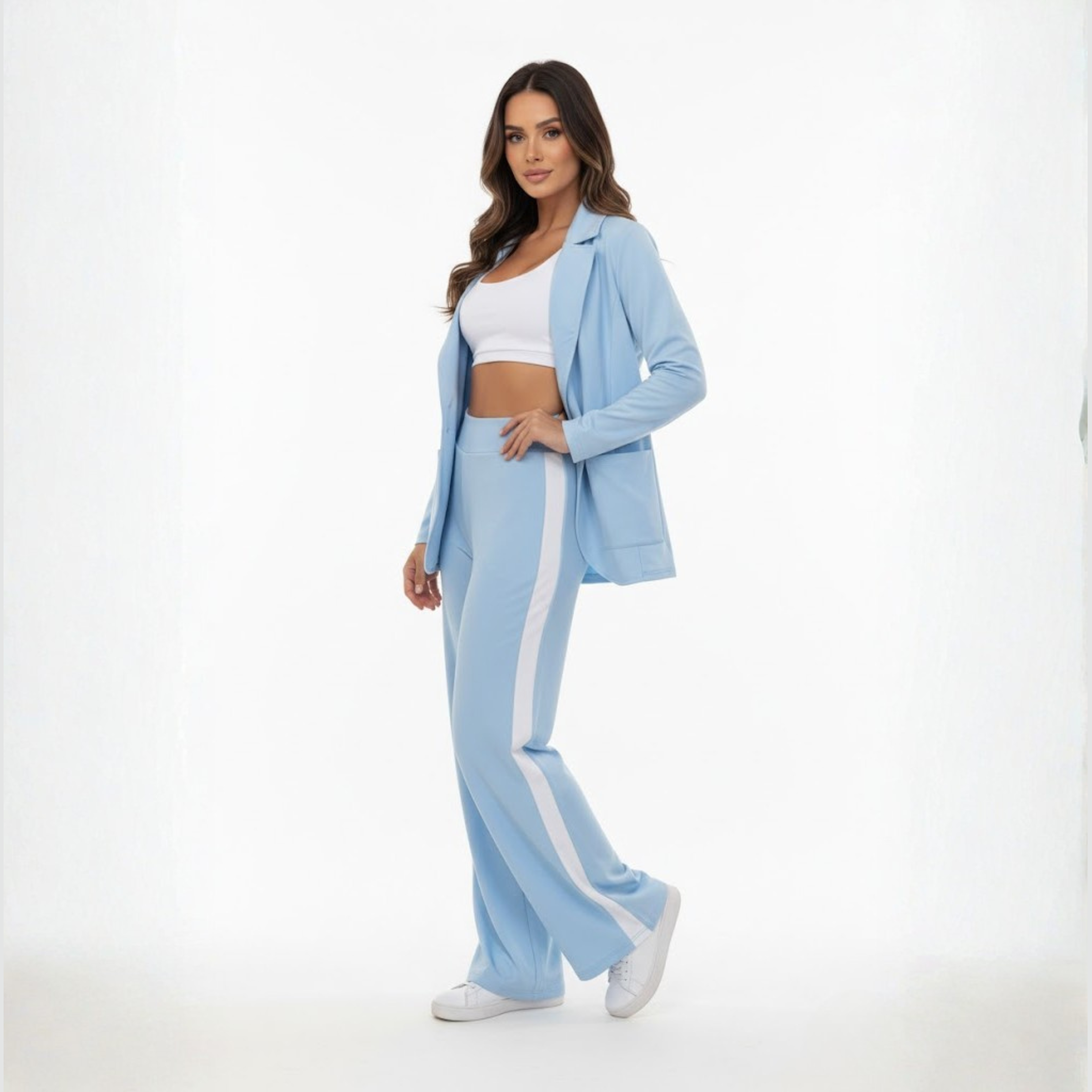 SET BLAZER Y PANTALÓN AZUL