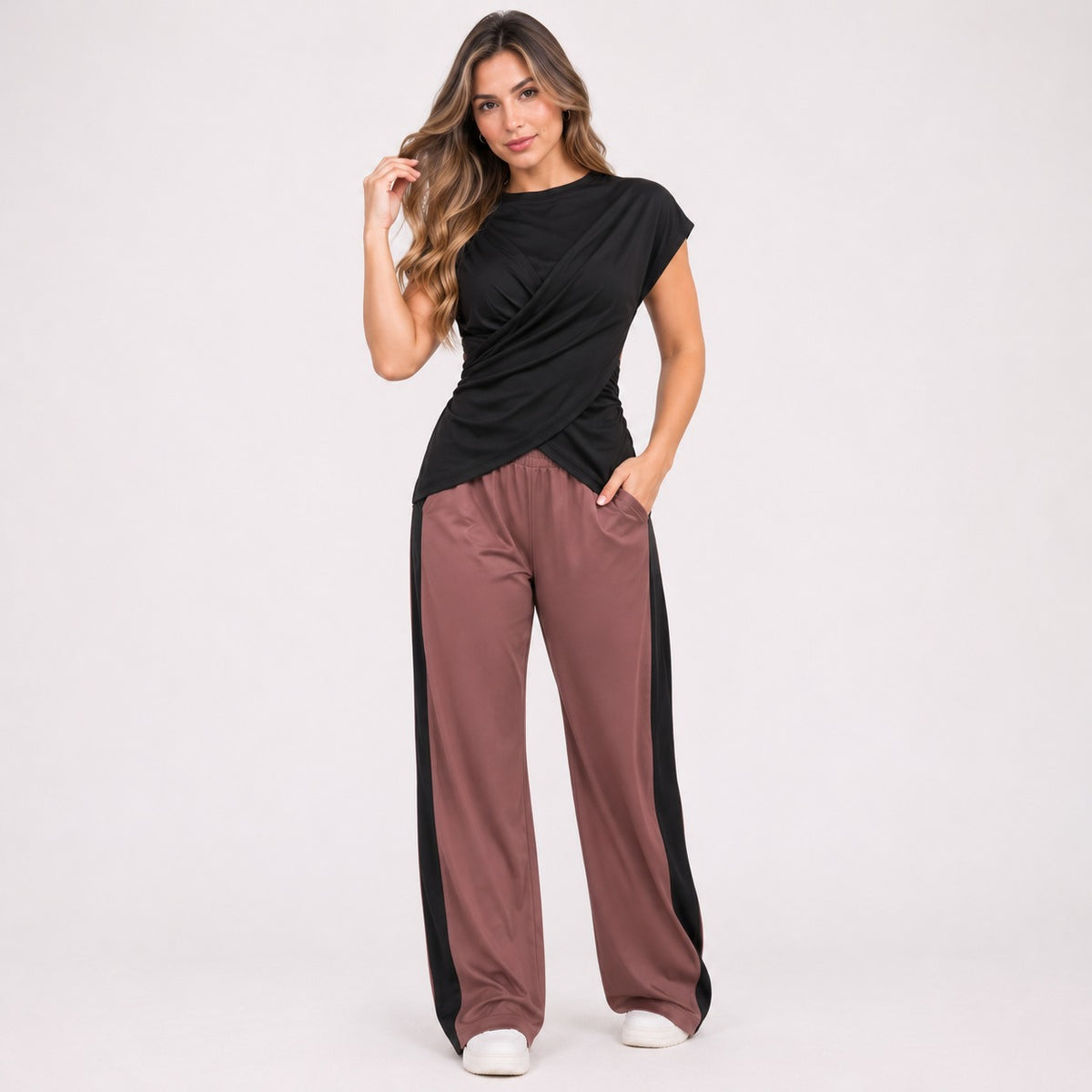 SET VIAJERO CRUZADO NEGRO/ROSA