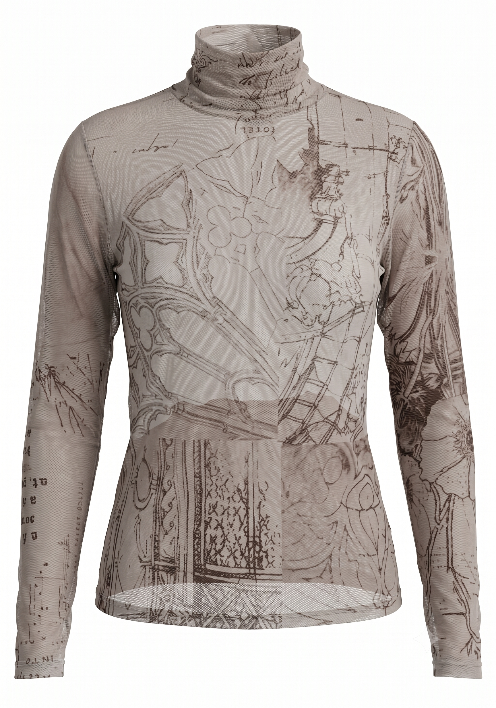BLUSA MANGA LARGA EN MALLA LÍRICAS