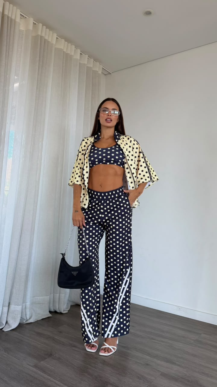 SET VIAJERO LUNARES AMARILLO
