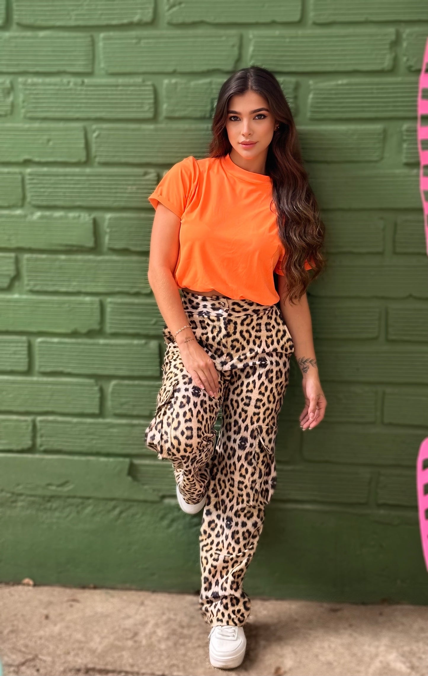 PANTALON TIPO CARGO PRINT LEOPARDO