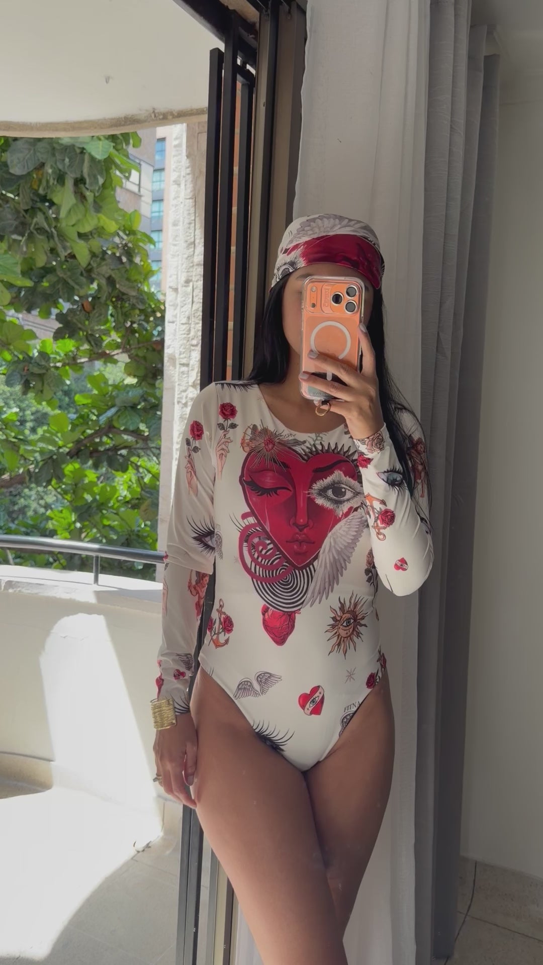 BODY Y PAÑOLETA CORAZÓN