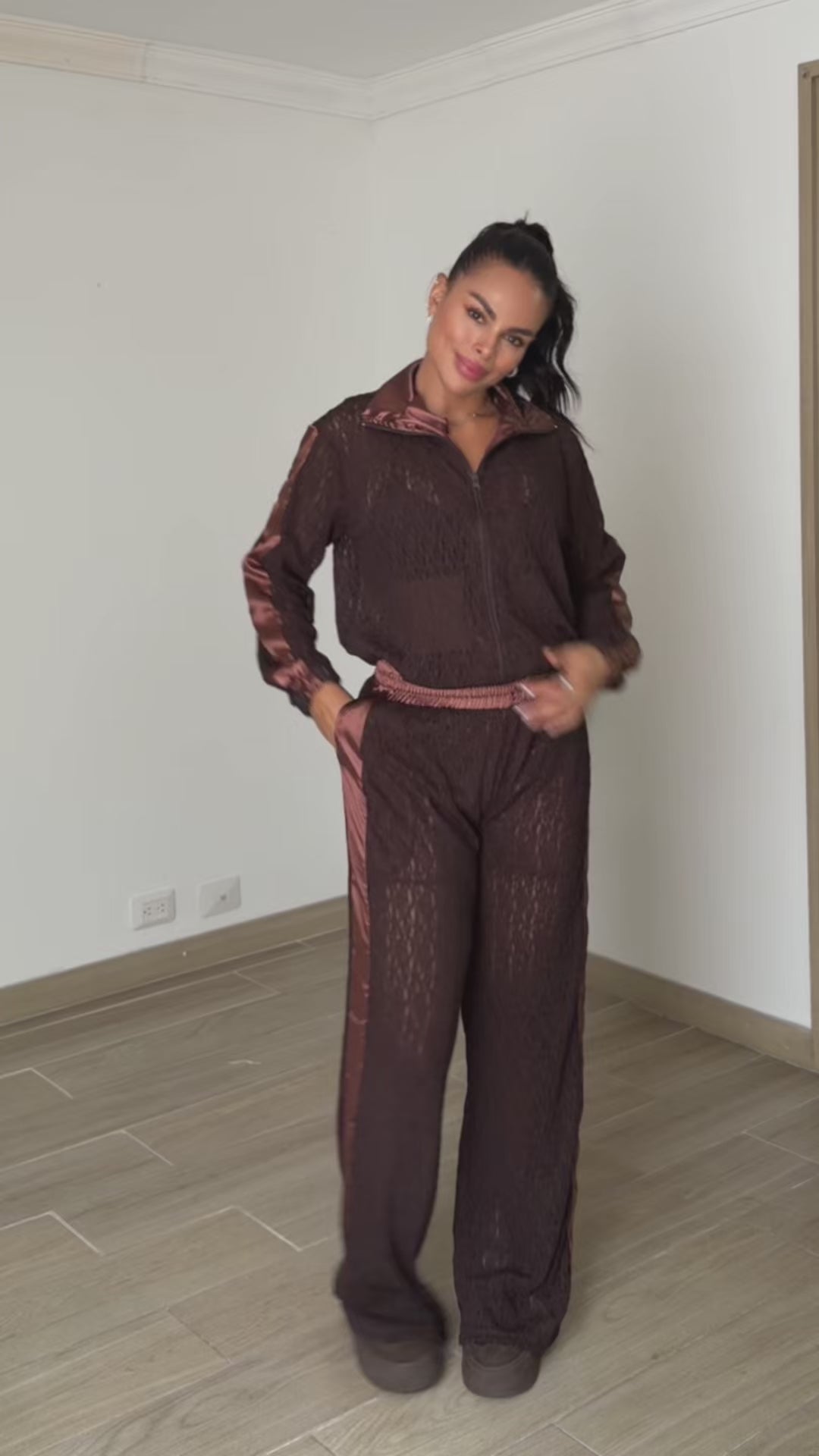 SET SATIN MESH CAFE