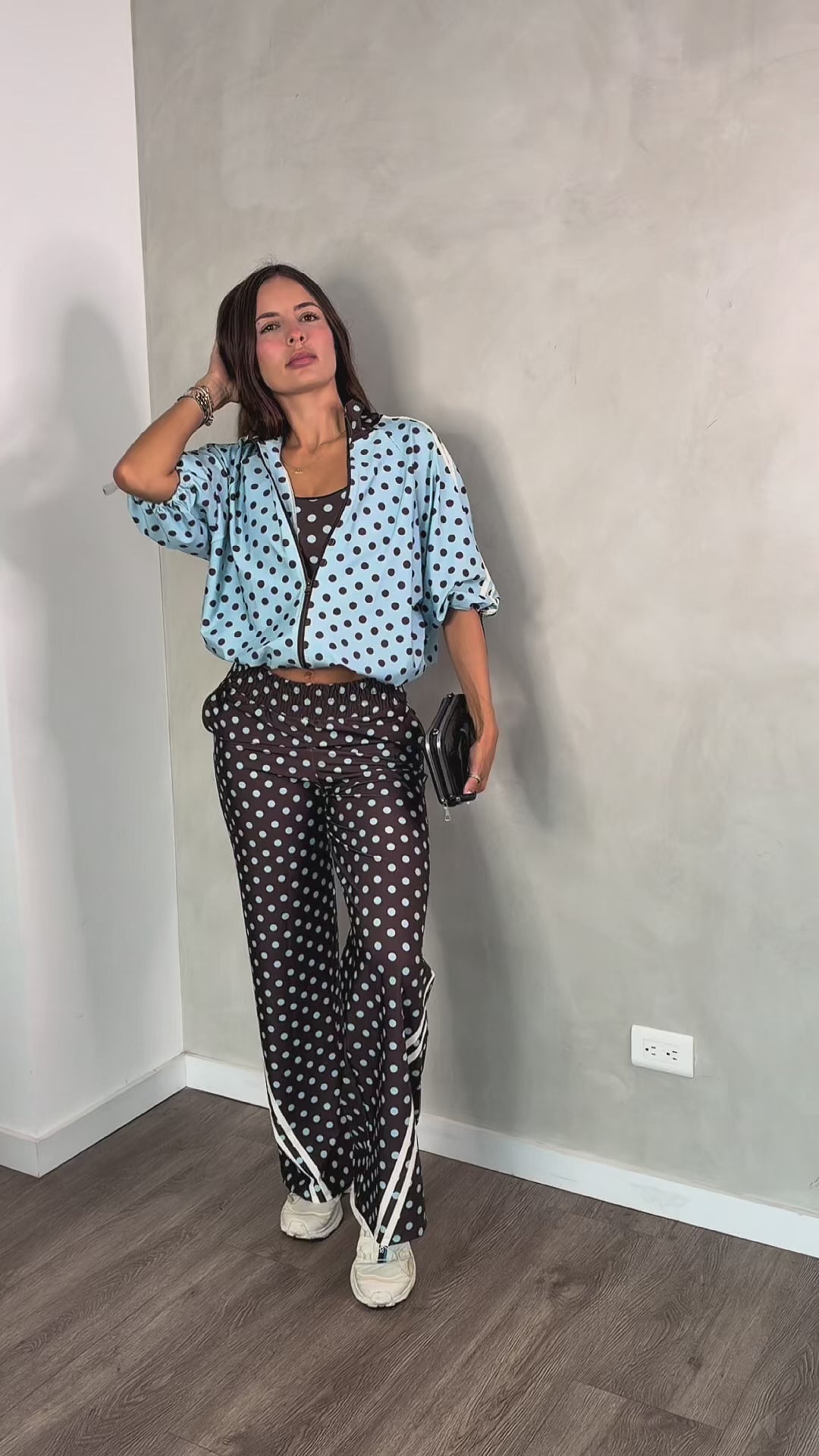 SET VIAJERO LUNARES AZUL
